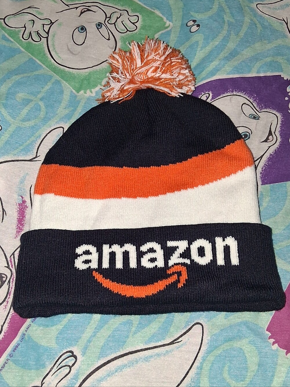 Amazon Employee Worker Winter Beanie Pom Ball Hat